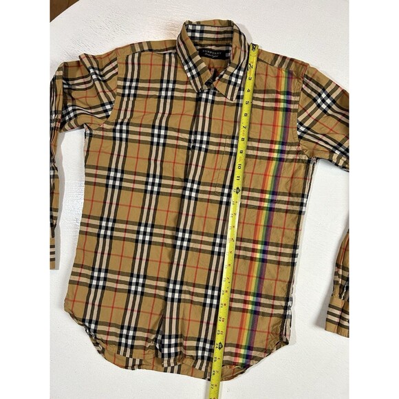 Burberry Tan Checkered Men's Shirt - Picture 7 of 8